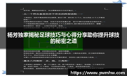 杨芳独家揭秘足球技巧与心得分享助你提升球技的秘密之道